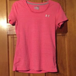 Under Armour Heat Gear Pink Short Sleeve Shirt